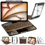 Nevcase Y2K Transparent Black 360° Rotating iPad Keyboard Case