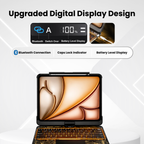 Nevcase Y2K transparent black 360 degree rotating iPad keyboard case digital display design bluetooth connection