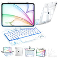 Nevcase Y2K transparent white 360 degree rotating iPad keyboard case main view