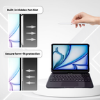 Nevcase black 360 rotating iPad keyboard case magnetic Apple Pencil holder charging