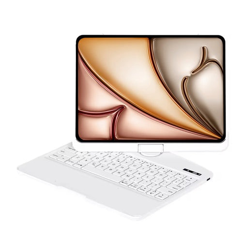 Nevcase white 360 degree rotating iPad keyboard case with built-in trackpad