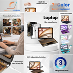 Nevcase transparent black Y2K iPad keyboard case 7 color backlit 360 rotation hidden pen slot